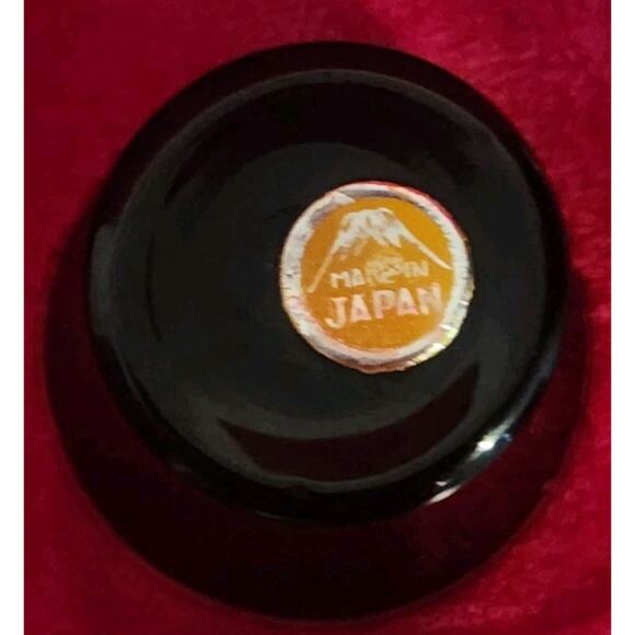 Set 6: Vintage Cobalt Blue Gold Guilded Hand Painted Shot Glasses - Picture 4 of 6